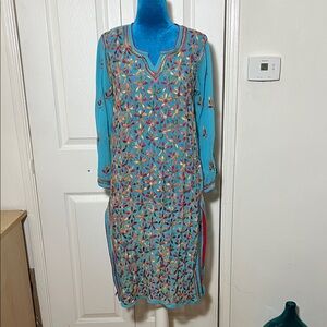 Ada Embroidered Midi Dress Women’s Small